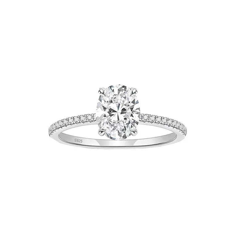 Moissanite Oval Ring