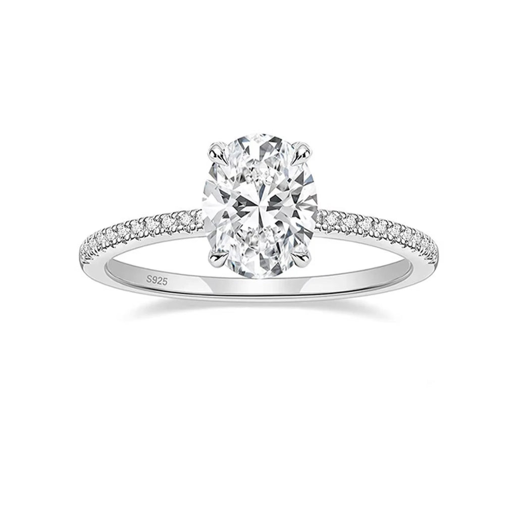 Moissanite Oval Ring