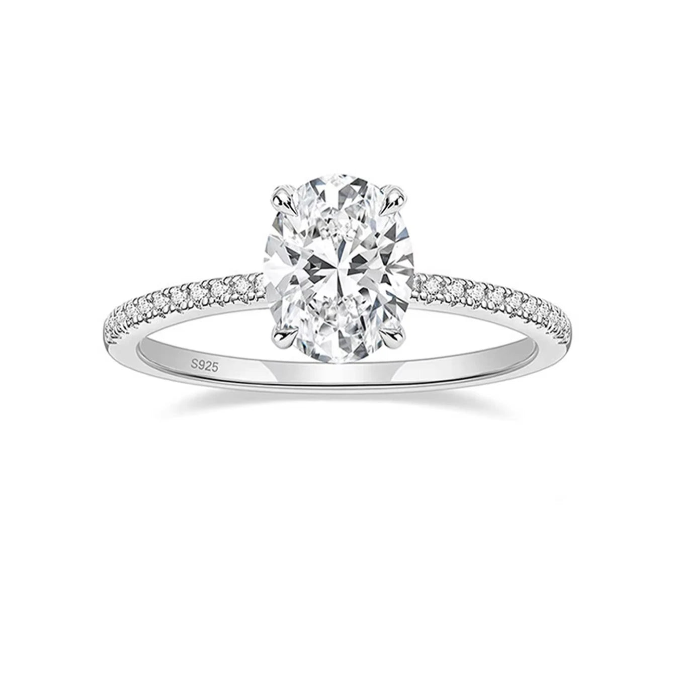 Moissanite Oval Ring