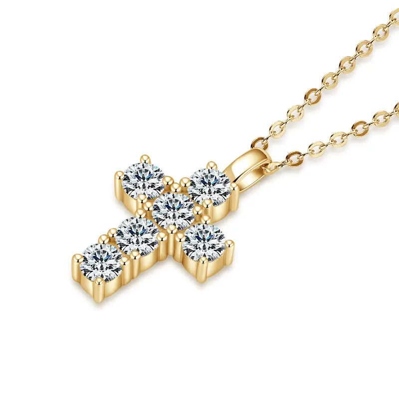 Moissanite Christian Cross